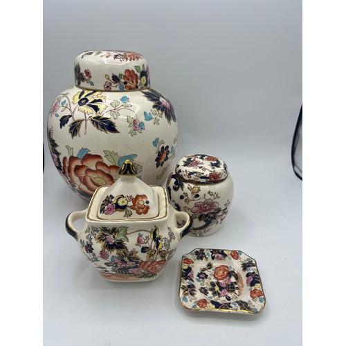 236 - A quantity of Masons Ironstone china to include Imperial plate, two ginger jars, largest Mandarin pa... 