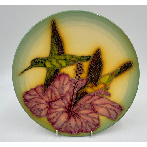 247 - Dennis China Works limited edition 54/100 plate decorated with hummingbirds, signed Sally Tuffin,  2... 