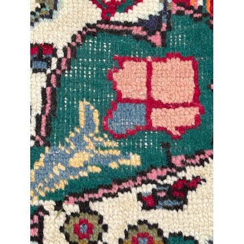 1223 - A contemporary Mashad hand knotted carpet from Persia/Iran. Wool pie and cotton warp. Approx. 280 x ... 