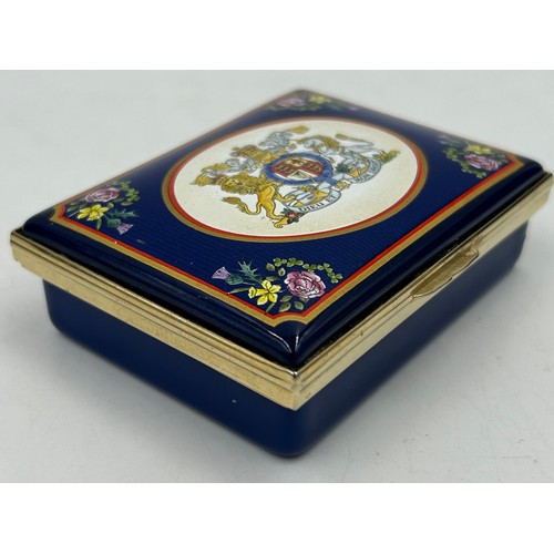 395 - A collection of Halcyon Days Enamels to include VE Day Celebration box by Kevin Walsh limited editio... 