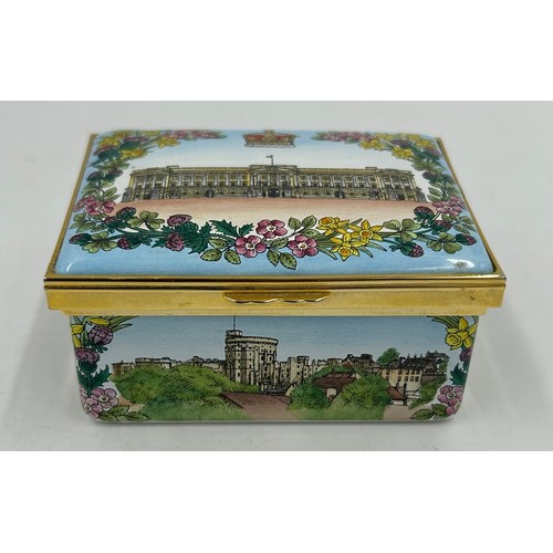 395 - A collection of Halcyon Days Enamels to include VE Day Celebration box by Kevin Walsh limited editio... 