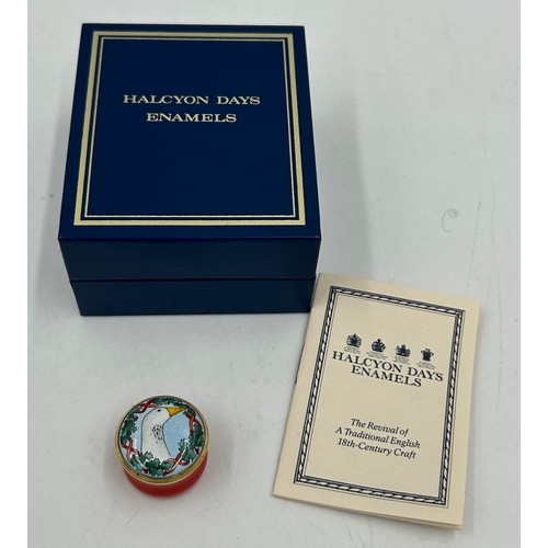 395 - A collection of Halcyon Days Enamels to include VE Day Celebration box by Kevin Walsh limited editio... 