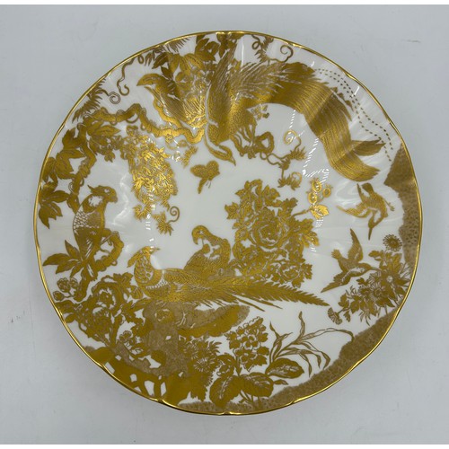 396 - Royal Crown Derby Bone China 'Gold Aves' Footed Bowl 10cm d x 8 cm h with A1235/XL to base along wit... 