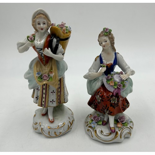 228 - A selection of 15 miniature Sitzendorf Porcelain figurines to include countryside figures and birds,... 