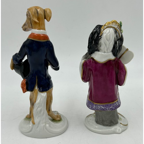 229 - A selection of 20th Century European Porcelain figurines to include a pair of Three Volkstedt Cherub... 