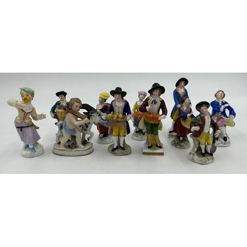 230 - A selection of 20th century European porcelain to include 16 figurines tallest 26cm h, 2 x birds 12c... 