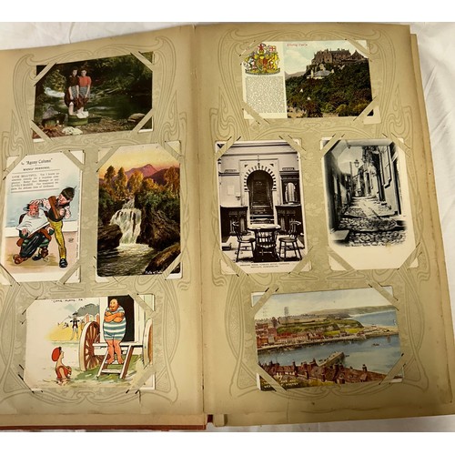 390 - A collection of six Edwardian Postcard Albums to include used/unused cards covering the UK, Yorkshir... 