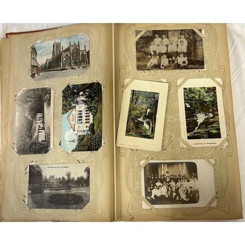 390 - A collection of six Edwardian Postcard Albums to include used/unused cards covering the UK, Yorkshir... 