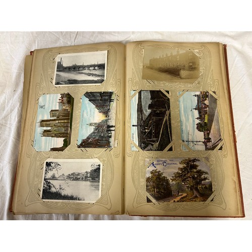 390 - A collection of six Edwardian Postcard Albums to include used/unused cards covering the UK, Yorkshir... 