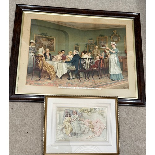 1372 - A large late Victorian framed Pears Print, 'Christmas comes but once a year', framed and glazed, ima... 