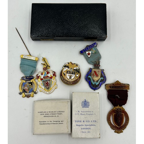 1288 - Masonic Interest : medals to include a hallmarked silver  Steward Royal Masonic Institution For Boys... 