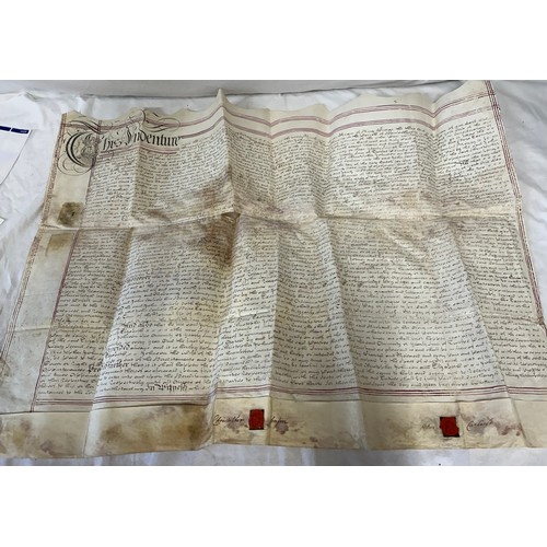 1289 - An 18thC indenture/conveyance, dated 1789 between  Reverend Christopher Johnson and John Carlisle to... 