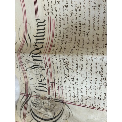 1289 - An 18thC indenture/conveyance, dated 1789 between  Reverend Christopher Johnson and John Carlisle to... 