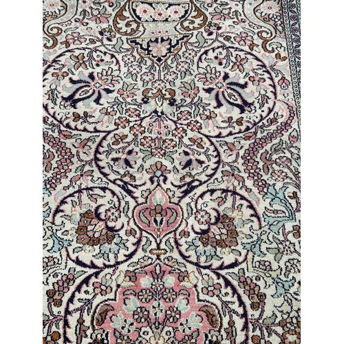 1220 - Two Kashmir silk rugs. Both approx. 160 x 92cm.