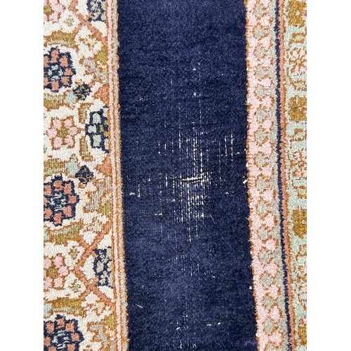 1220 - Two Kashmir silk rugs. Both approx. 160 x 92cm.