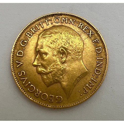 741 - A George V half sovereign 1911.