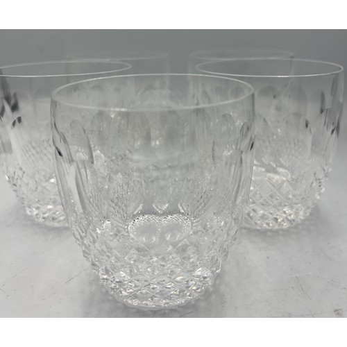 423 - A set of five Waterford Colleen pattern glass tumblers.