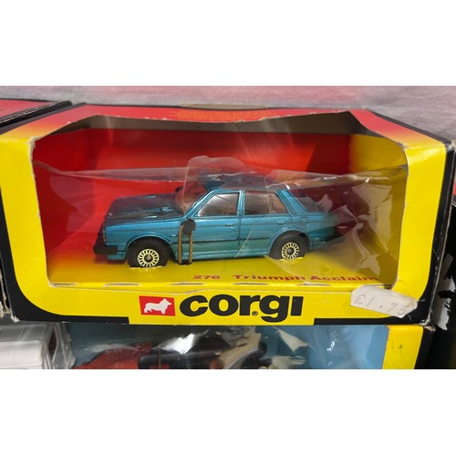 1154 - Boxed Corgi to include 334 Ford Escort, 451 Ford Sierra Taxi, 281 Datapost Metro, 294 Renault Alpine... 