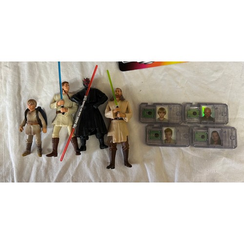 1158 - Star Wars: A collection of 44 Hasbro and Kenner carded figures, a Deluxe Probe Droid and a Deluxe Ho... 