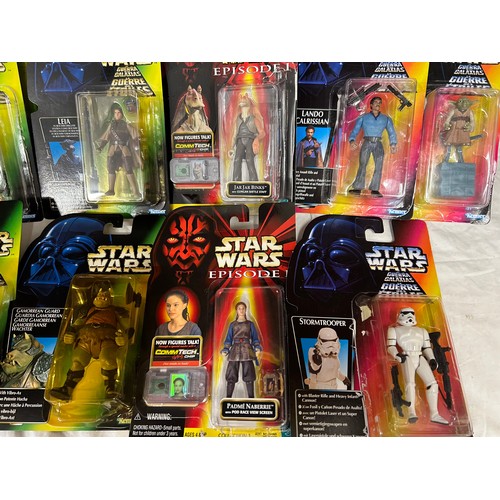 1158 - Star Wars: A collection of 44 Hasbro and Kenner carded figures, a Deluxe Probe Droid and a Deluxe Ho... 