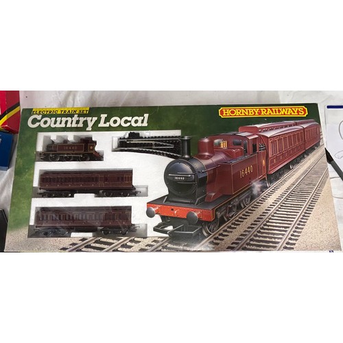 1201 - A Hornby R671 LMS Country Local Set comprising a LMS Maroon 0-6-0T no 17440, 2 x LMS Maroon Cleresto... 