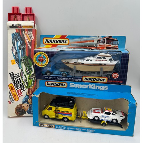 1175 - Matchbox items to include K-129 Mercedes Benz Power Launcher Transporter, K-102 Race Support Set, G1... 