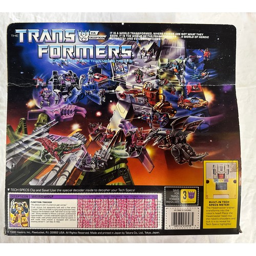 1184 - Two boxed Hasbro Transformers, comprising G1 Decepticon Headmaster Weirdwolf with Monzo Trainer and ... 