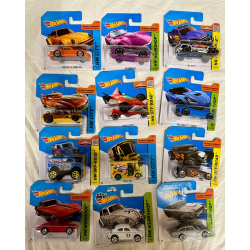 1185 - Carded Mattel Hot Wheels diecast models, including Star Wars, HW Race, HW City, HW Workshop, HW Off ... 