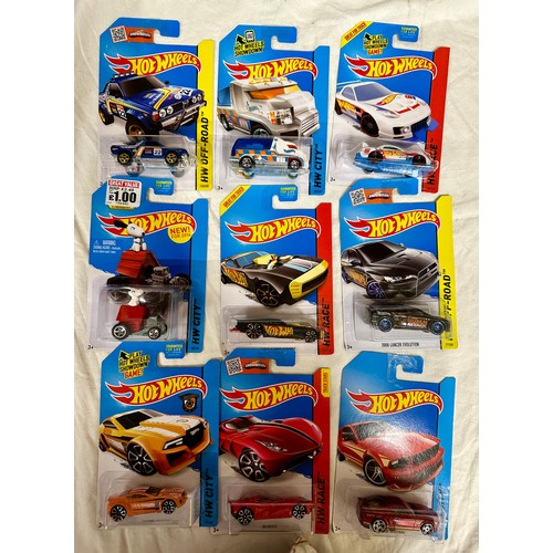 1185 - Carded Mattel Hot Wheels diecast models, including Star Wars, HW Race, HW City, HW Workshop, HW Off ... 