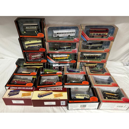 1188 - Gilbow Exclusive First Editions 1:76 scale x 22, various buses together with 2 Atlas Editions Great ... 