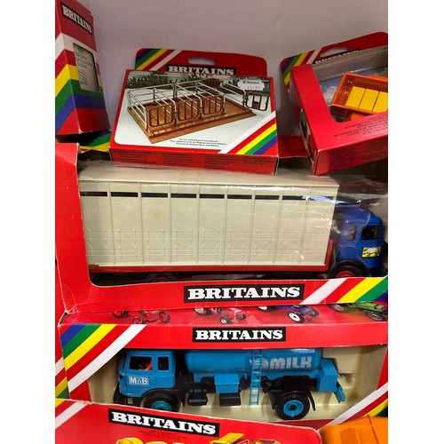 1191 - Britains diecast farming models to include 9556 Hay Baler, 9535 Potato Harvester, 9581 Unimog Breakd... 