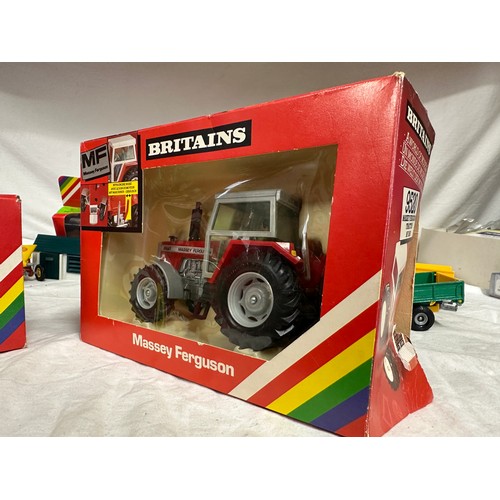 1191 - Britains diecast farming models to include 9556 Hay Baler, 9535 Potato Harvester, 9581 Unimog Breakd... 