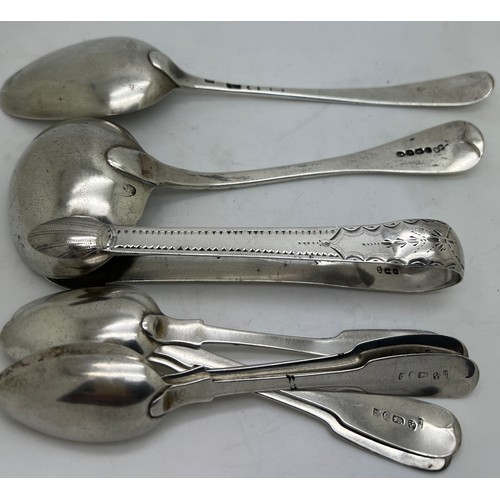 787 - Georgian silver to include five teaspoons, Newcastle 1819, maker Thomas Watson, ladle London 1828, m... 