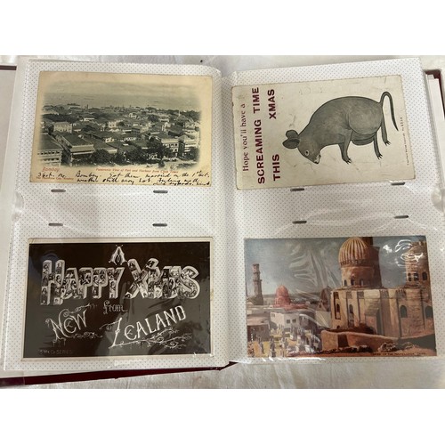 401 - An Album of 120 Postcards to include mainly Edwardian unused cards from the UK, Egypt, Canada and Fr... 