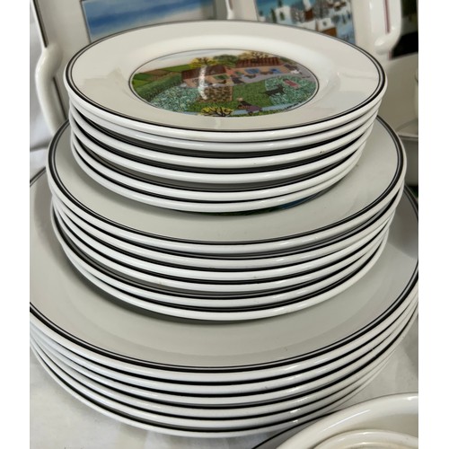 202 - Villeroy & Boch extensive ceramic collection in the 'Naif' design to include a large serving plate 3... 