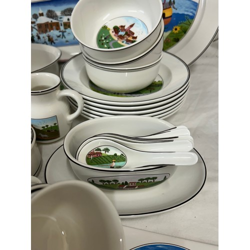 202 - Villeroy & Boch extensive ceramic collection in the 'Naif' design to include a large serving plate 3... 