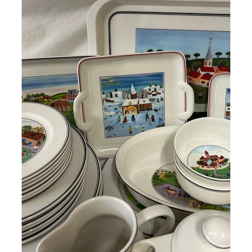 202 - Villeroy & Boch extensive ceramic collection in the 'Naif' design to include a large serving plate 3... 