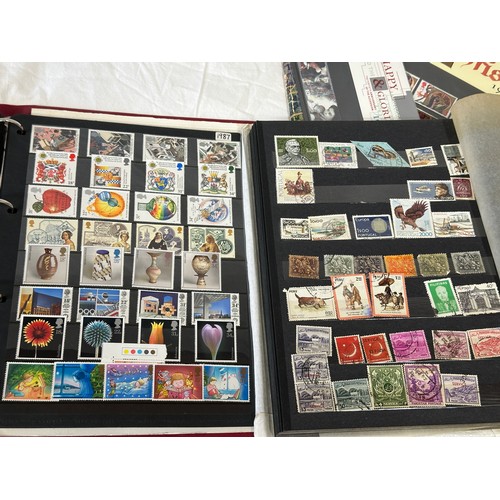 737 - Seven books of stamps including mint GB, used GB and World stamps, Westminster Classic Locomotives c... 