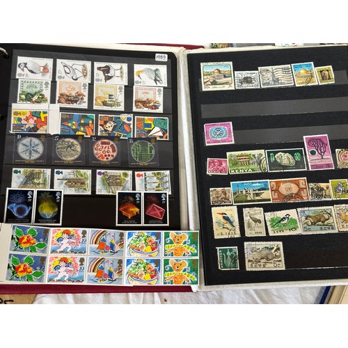 737 - Seven books of stamps including mint GB, used GB and World stamps, Westminster Classic Locomotives c... 