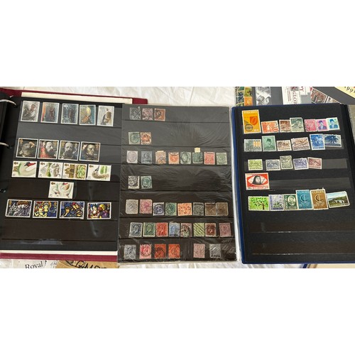 737 - Seven books of stamps including mint GB, used GB and World stamps, Westminster Classic Locomotives c... 