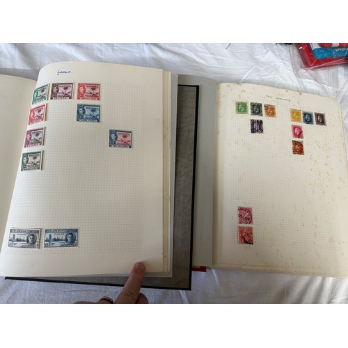 739 - World stamps in 4 x 'Senator' Stanley Gibbons albums plus more smaller albums and Stanley Gibbons Si... 