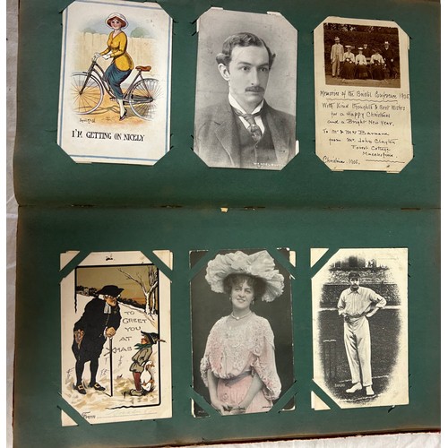 398 - A collection of Postcards in 6 albums approx 400 cards worldwide, an Edwardian album containing appr... 