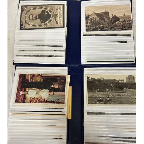 398 - A collection of Postcards in 6 albums approx 400 cards worldwide, an Edwardian album containing appr... 