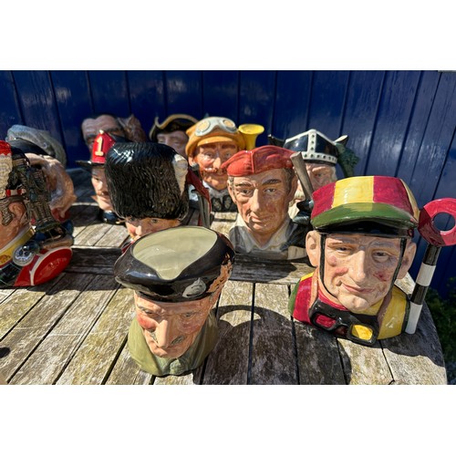 198 - A collection of 18 Royal Doulton Toby jugs to include: D7148 Lord Kitchener Limited Edition 735/1500... 