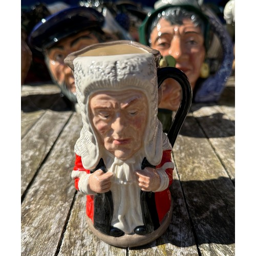 199 - A collection of twenty large Royal Doulton Toby jugs comprising: D6988 The Judge & The Thief (boxed)... 