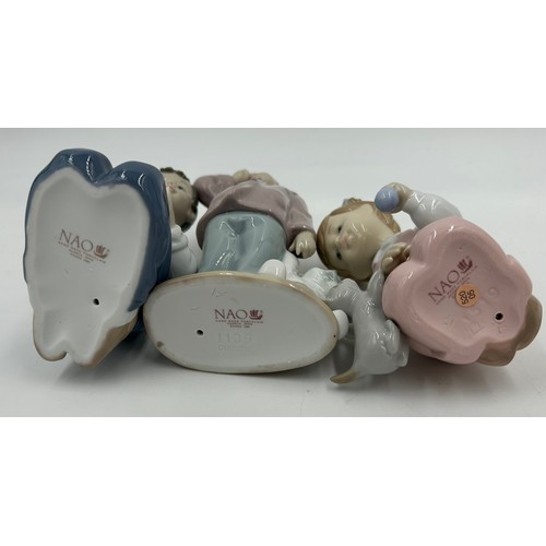 189 - A mix of ceramics : Three Nao figures 'Sleepy Head' 1139, Play Time 1519 etc. together with Coalport... 