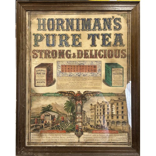 1356 - A late 19thC advertising poster for Horniman's & Co Tea Importers showing illustrations of packets o... 