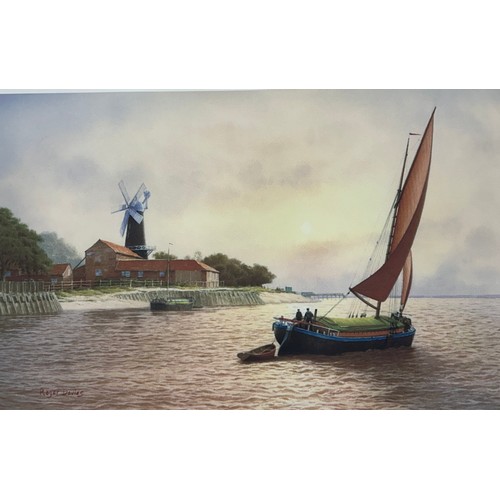 1375 - Roger Davies (British 1945-) A limited Edition print of a Humber Barge (River Humber) 30/850 signed ... 