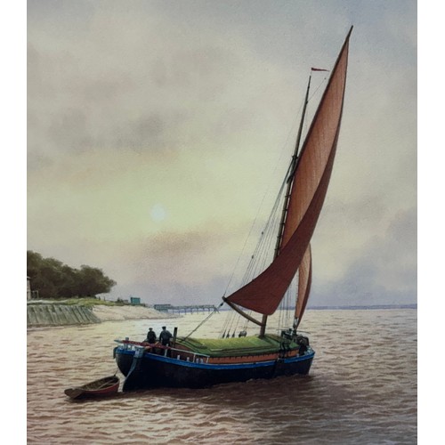 1375 - Roger Davies (British 1945-) A limited Edition print of a Humber Barge (River Humber) 30/850 signed ... 