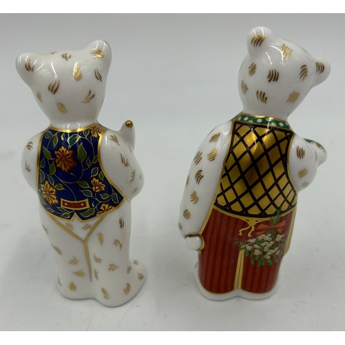 186 - A mixture of ceramics to include two Royal Crown Derby miniature teddies, Claude and The Gardener, a... 